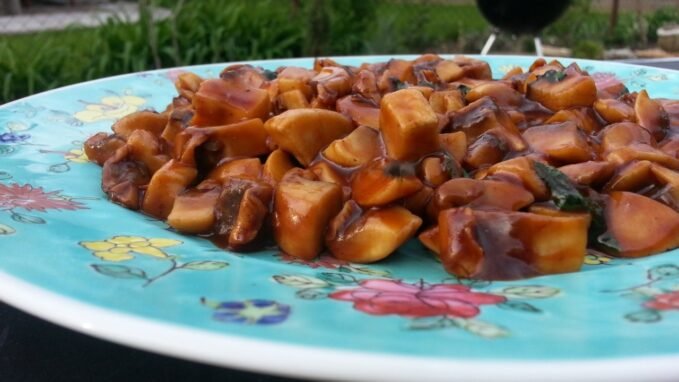 Pirított gomba hoisin szósszal
