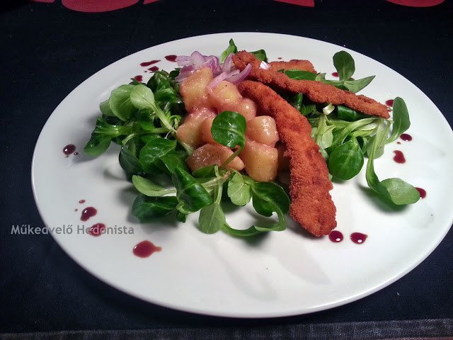 Rántott libaszűz krumplisalátával