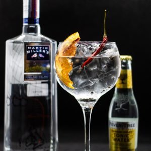 Gin-tonic Millers ginből