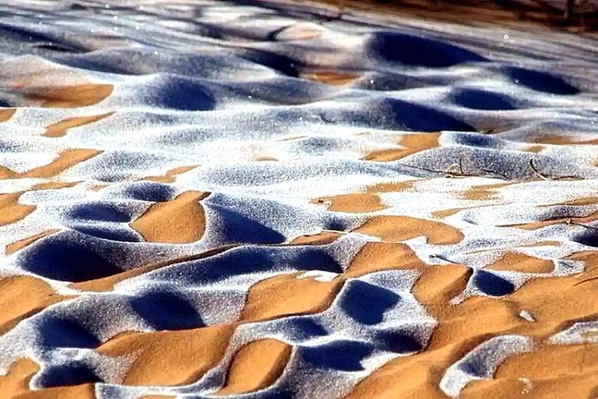 Szahara hólepelben 2022 telén