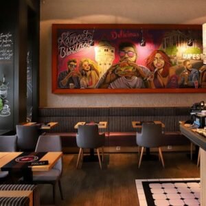 kozpont bisztro faldekor Új mérföldkőhöz érkezett Újpest gasztronómiai élete: a Központ Bisztró és testvérhelye, a Calavera az Eventrend Group üzemeltetésében működik tovább.